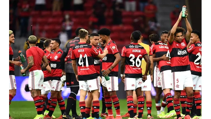 Comemoração de jogadores do Flamengo