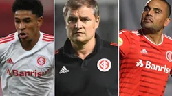 Paulo Victor e Mercado: jovem e gringo foram pautas na coletiva de Aguirre (Fotos: Ricardo Duarte/Inter/Divulgação)