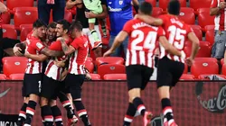 Jogadores do Athletic comemoram gol de Iñigo Martínez contra o Barcelona (Getty Images)