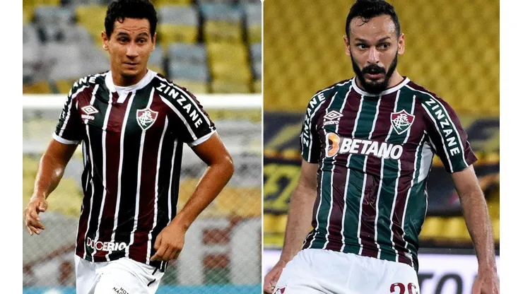 Ganso e Yago Felipe: problemas para os próximos jogos (FOTOS: MAILSON SANTANA/FLUMINENSE FC/DIVULGAÇÃO)
