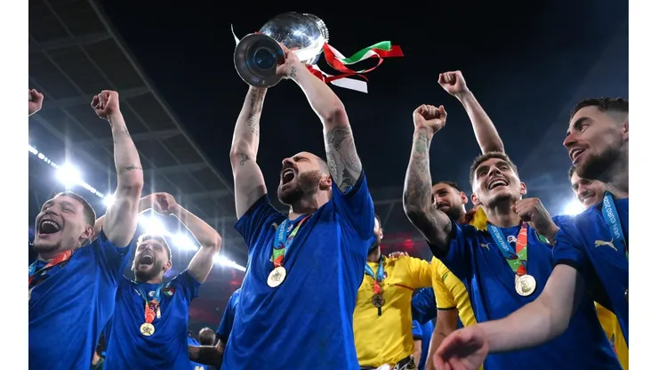 Jogadores da Itália comemoram título da Euro 2020 (Foto: Getty Images)