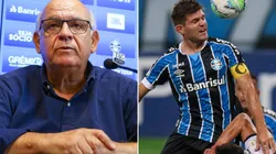 Romildo e Kannemann: presidente atualizou situação do gringo (Fotos: Lucas Uebel/Grêmio/Divulgação e Fernando Alves/AGIF)