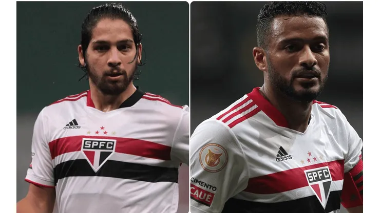 Benítez e Reinaldo: ficaram de fora do clássico (Fotos: Rubens Chiri / saopaulofc.net / Divulgação)