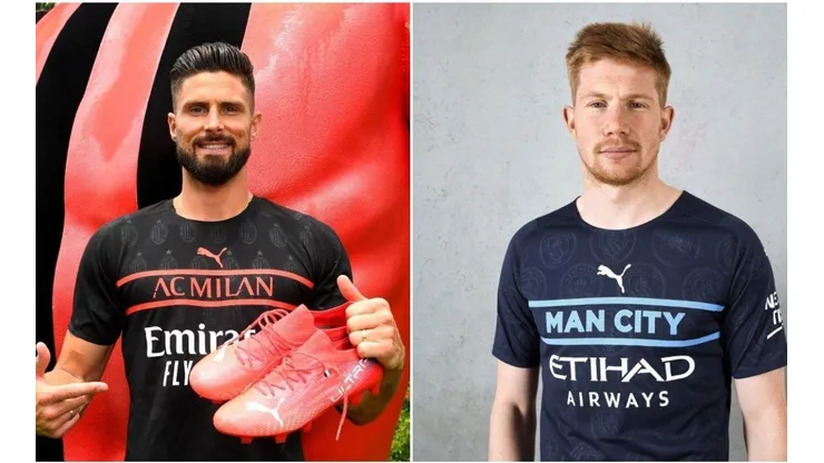 Terceiras camisas de Milan e Manchester City para a nova temporada (Twitter/Reprodução)