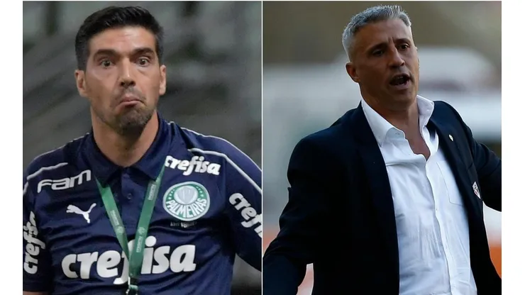 Abel Ferreira e Hernán Crespo, treinadores de Palmeiras e São Paulo (Foto: Getty Images)