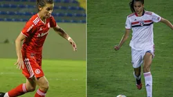 Duelo entre Inter X São Paulo fecha os jogos de ida das quartas do Brasileirão Feminino. (Fotos: Reprodução Twitter e Instagram)