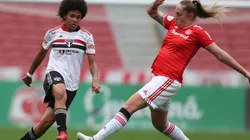 O São Paulo venceu o Inter na tarde desta segunda; era o duelo que faltava para fechar os jogos de ida das quartas de final do Brasileirão Feminino. (Foto: Reprodução Twitter Brasileirão Neoenergia)