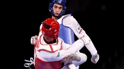 Na foto, os taekwondistas Simone Alessio e Icaro Miguel, nos Jogos de Tóquio. (Foto: Getty Images)