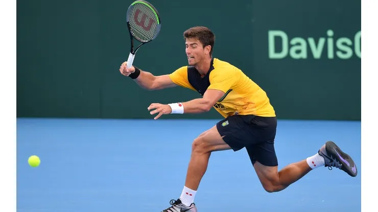 João Menezes jogou na chave de duplas e avançou de fase (Foto: Getty Images)