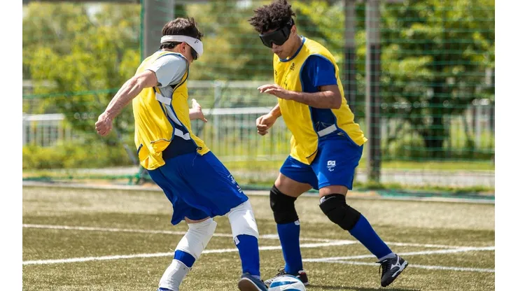 Registro do treino da Seleção de futebol para cegos. (Foto: Divulgação Flickr Comitê Paralímpico Brasileiro)