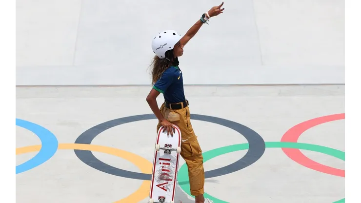 A skatista Rayssa Leal durante sua participação nos Jogos Olímpicos de Tóquio. (Foto: Getty Images)
