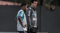 Marinho e Diniz: atacante ainda não está confirmado para clássico (Foto: Ivan Storti/Santos FC/Divulgação)