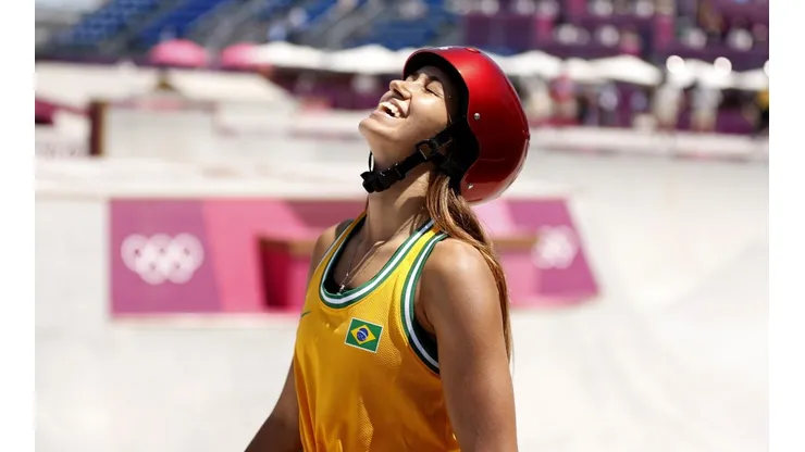 A skatista Dora Varella, durante participação nas Olimpíadas de Tóquio. (Foto: Getty Images)