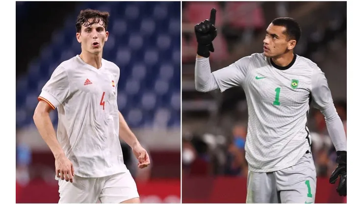 Brasil e Espanha decidem a medalha de ouro no futebol masculino neste sábado (Getty Images)
