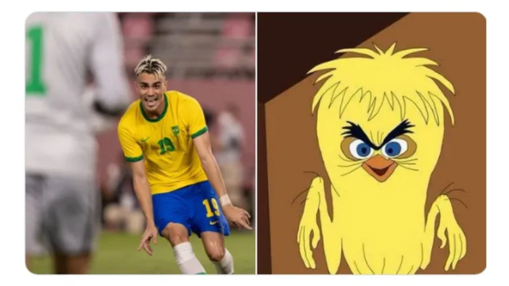 Comparação entre Reinier e o Piu-Piu 'monstro'