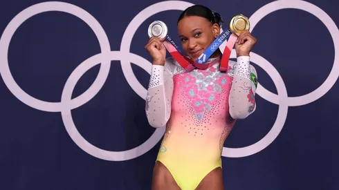 Rebeca Andrade ganhou duas medalhas olímpicas em Tóquio (Foto: Getty Images)