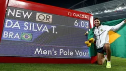 Thiago Braz após se tornar recordista olímpico no Rio 2016