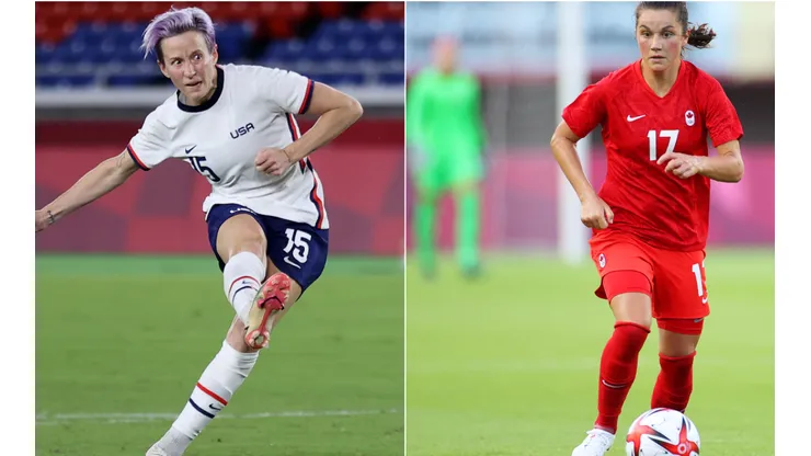Estados Unidos X Canadá duelam na segunda (2), nas semifinais das Olimpíadas. (Fotos: Getty Images)