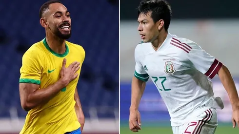 Brasil e México: seleções se enfrentaram por uma vaga na final nos Jogos Olímpicos de Tóquio (Getty Images)