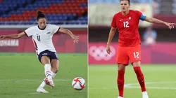 Estados Unidos X Canadá entraram em campo às 5h00. (Fotos: Getty Images)