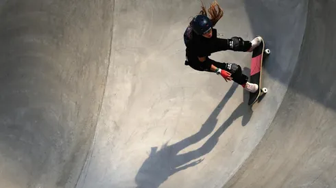 Yndiara Asp: brasileira faz parte do trio que desce a rampa no park feminino nesta terça (Getty Images)