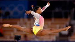 Rebeca fez bela apresentação, mas não conseguiu conquistar a terceira medalha | Crédito: Getty Images