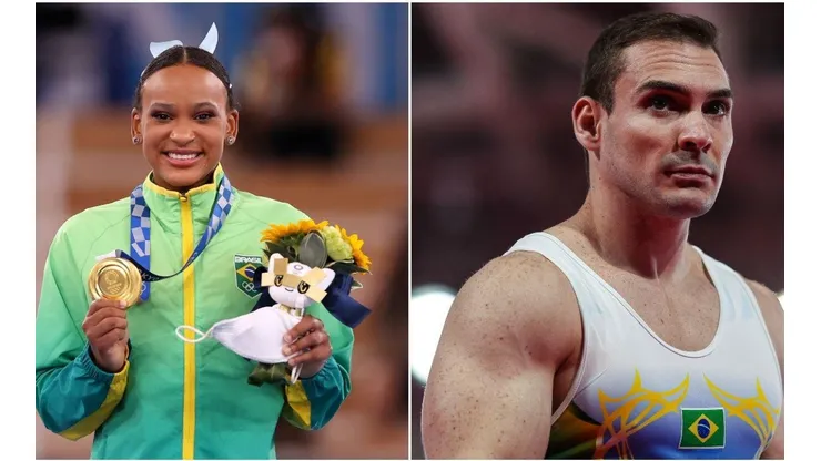 Rebeca Andrade e Arthur Zanetti: brasileiros podem carimbar mais medalhas para o Brasil (Getty Images)