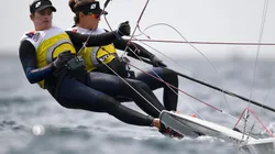 A dupla Kahena Kunze e Martine Grael, da vela. (Foto: Getty Images)