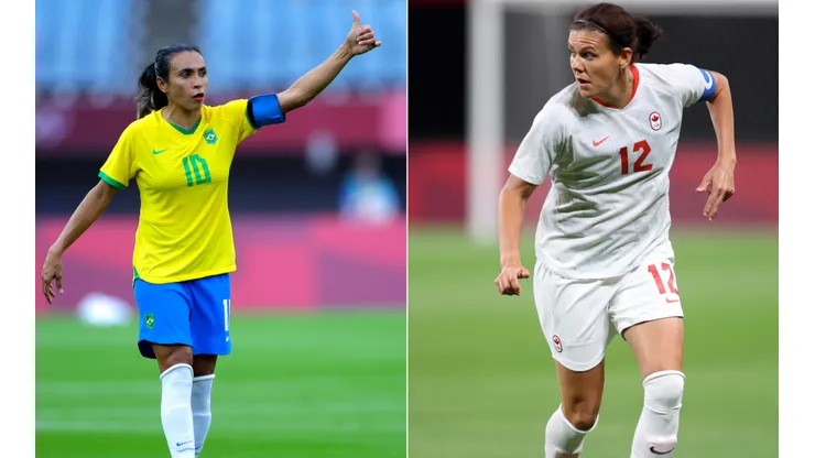 Brasil X Canadá abrem os duelos das quartas de final do futebol feminino nas Olimpíadas. (Foto: Getty Images)