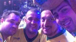 Ariel Bahia, André Akkari, Igor Federal e Igor MArani na torcida por Bruno Foster (Foto: Reprodução Instagram)