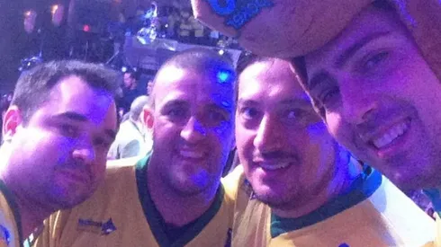 Ariel Bahia, André Akkari, Igor Federal e Igor MArani na torcida por Bruno Foster (Foto: Reprodução Instagram)