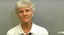 Pia Sundhage concedeu entrevista coletiva nesta quinta-feira (Foto: Reprodução)