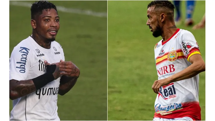 Santos e Juazeirense buscam uma vaga nas quartas de final da Copa do Brasil 2021. Foto 1: Ettore Chiereguini/AGIF - Foto 2: Alessandra Torres/AGIF