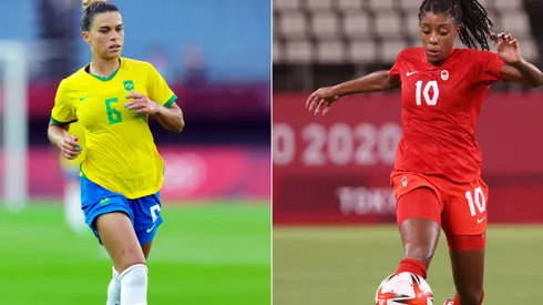 Brasil X Canadá duelam nesta sexta (30), pelas quartas de final do futebol feminino nas Olimpíadas. (Fotos: Getty Images)