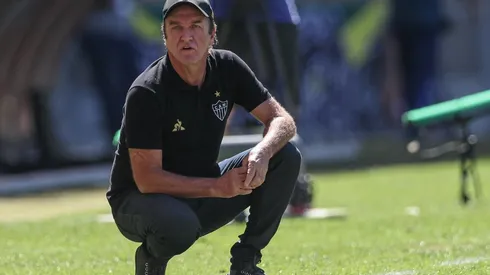 Cuca: contente com o desempenho da equipe (Foto: Pedro Souza / Atlético / Divulgação)