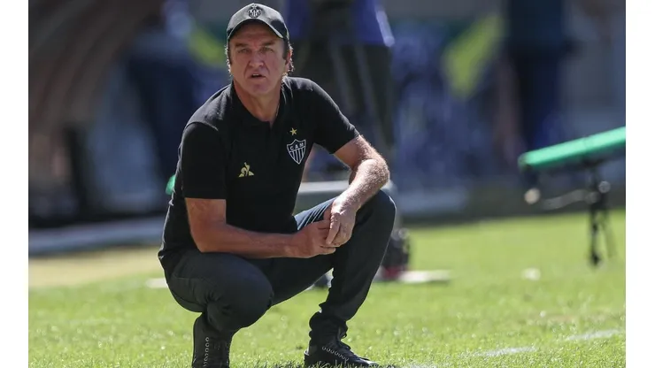 Cuca: contente com o desempenho da equipe (Foto: Pedro Souza / Atlético / Divulgação)