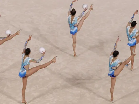 Delegação de ginástica rítmica desembarca no Japão