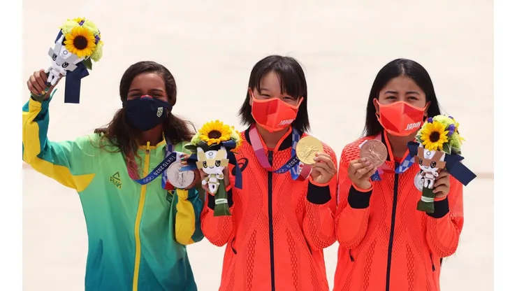 Rayssa conquistou a prata no skate street | Crédito: Getty Images