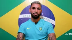 Douglas Luiz em entrevista coletiva (Foto: Reprodução)
