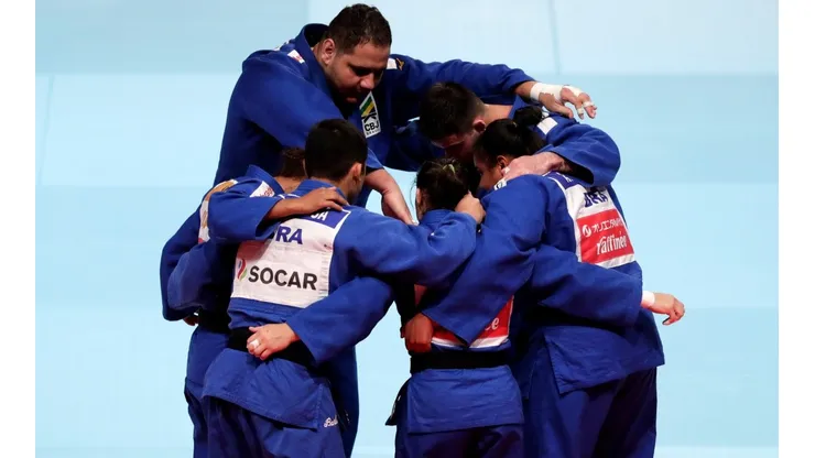 Na foto, a equipe brasileira de judô, nos Jogos do Rio, em 2016. (Foto: Getty Images)