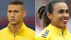Richarlison e Marta: os camisas 10 da Seleção Brasileira nas Olimpíadas (Foto: Getty Images)