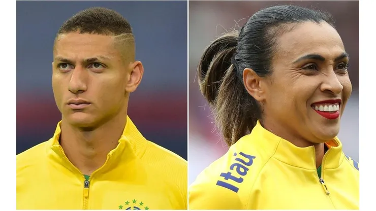 Richarlison e Marta: os camisas 10 da Seleção Brasileira nas Olimpíadas (Foto: Getty Images)