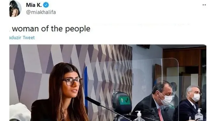 Mia Khalifa voltou a ser relacionada com a CPI da Covid e respondeu post de Randolfe Rodrigues