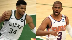 Os craques Giannis Antetokoumpo e Chris Paul estarão frente a frente novamente (Foto: Getty Images)