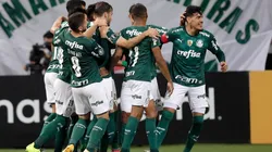 Jogadores do Palmeiras comemoram gol pela Copa Libertadores (Foto: Getty Images)