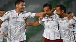 Jogadores do Fluminense comemoram gol pela Libertadores (Foto: Getty Images)