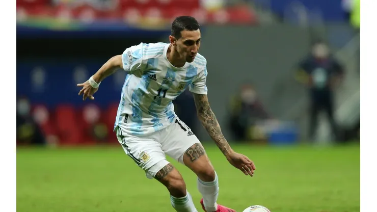 Di Maria abre o placar para a Argentina na final contra o Brasil; 1 x 0 no placar. (Foto: Getty Images)