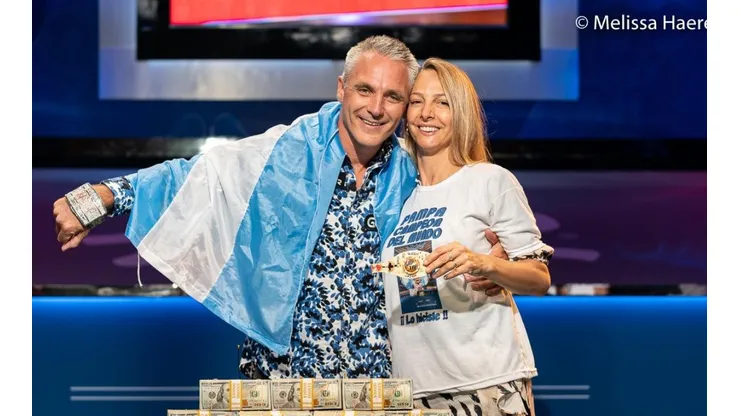 Damian Salas garantiu o título mundial de poker para a Argentina derrotando um brasileiro (Foto: Melissa Haereiti/Divulgação))