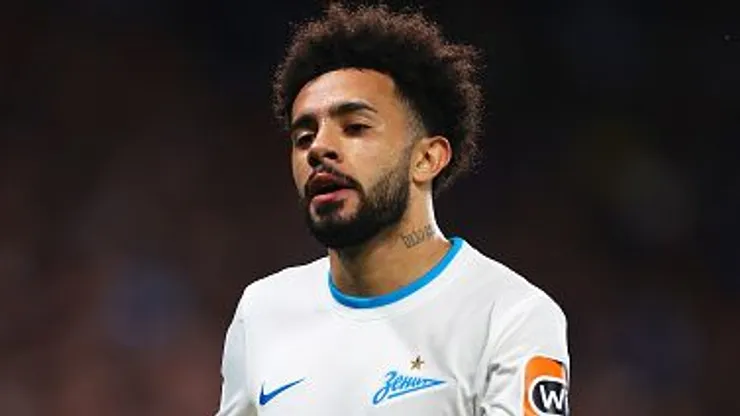 Claudinho durante partida entre Chelsea e Zenit, no Stamford Bridge, pela UEFA Champions League, no dia 14/09/2021. Foto: Clive Rose/Getty Images