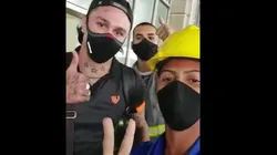 Vina honrou o Flu na chegada ao Rio de Janeiro - Foto: Reprodução perfil NETFLU